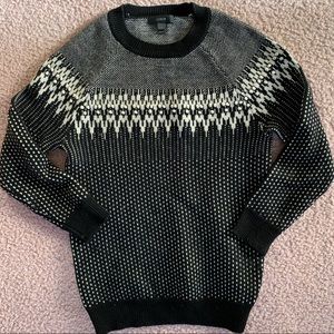 J. Crew Black & Cream Sweater